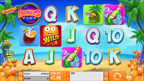 spinions beach party slot review